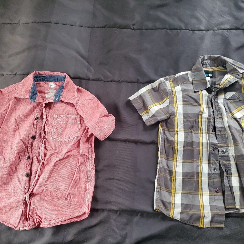 boys size 8 button front shirts